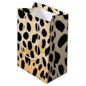 Cheetah Print Pattern Mittlere Geschenktüte (Vorderseite Schrägansicht)