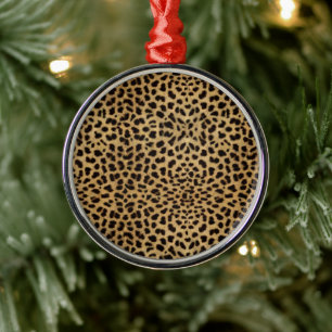 Cheetah Print pattern Ornament Aus Metall