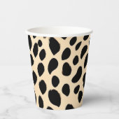Cheetah Print Pattern Pappbecher (Vorderseite)