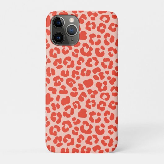 Cheetah Print Pattern Red Case-Mate iPhone Hülle (Rückseite)