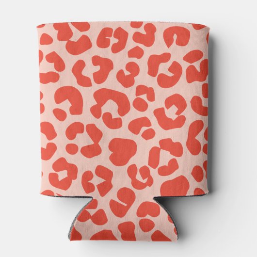 Cheetah Print Pattern Red Dosenkühler (Rückseite)