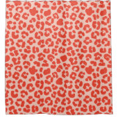 Cheetah Print Pattern Red Duschvorhang (Vorderseite)