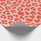 Cheetah Print Pattern Red Geschenkpapier (Ecke)