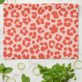 Cheetah Print Pattern Red Geschirrtuch (Gefaltet)
