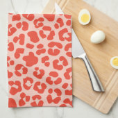 Cheetah Print Pattern Red Geschirrtuch (Viertel Falte)