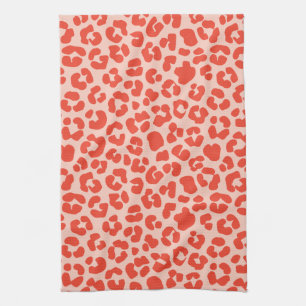 Cheetah Print Pattern Red Geschirrtuch