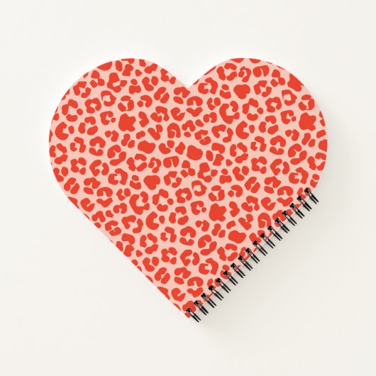 Cheetah Print Pattern Red Notizblock (Rückseite)