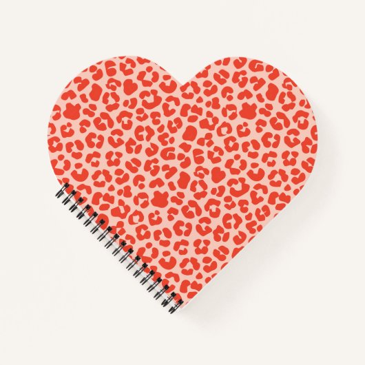 Cheetah Print Pattern Red Notizblock (Vorderseite)