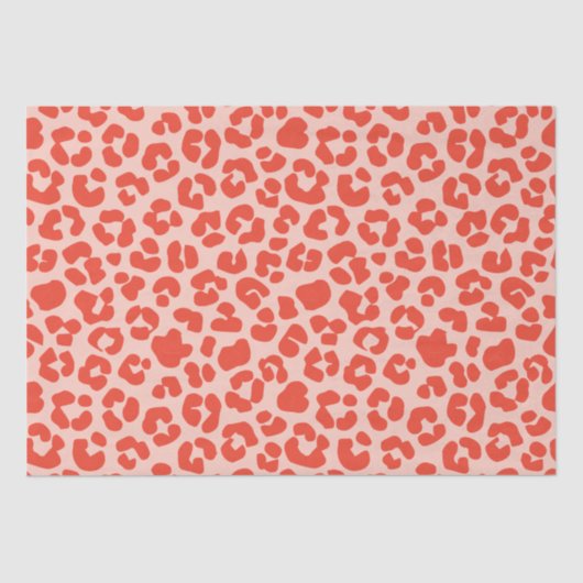 Cheetah Print Pattern Red Seidenpapier (Vorderseite)