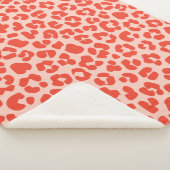 Cheetah Print Pattern Red Sherpadecke (3/4)