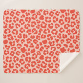 Cheetah Print Pattern Red Sherpadecke (Vorderseite (Horizontal))