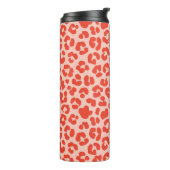 Cheetah Print Pattern Red Thermosbecher (Nach links gedreht)