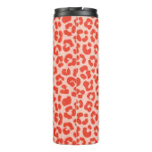 Cheetah Print Pattern Red Thermosbecher (Rückseite)