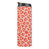 Cheetah Print Pattern Red Thermosbecher (Nach rechts gedreht)