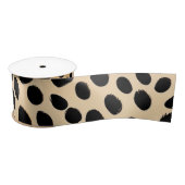 Cheetah Print Pattern Satinband (Spule)