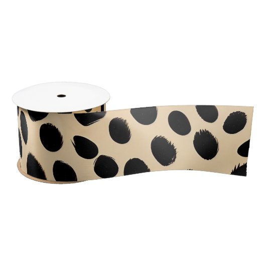 Cheetah Print Pattern Satinband (Spule)