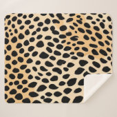 Cheetah Print Pattern Sherpadecke (Vorderseite (Horizontal))