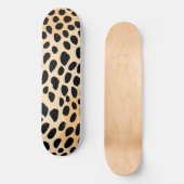 Cheetah Print Pattern Skateboard (Vorderseite)