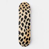 Cheetah Print Pattern Skateboard (Vorderseite)