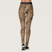 Cheetah Print Pattern Tan Brown & Black Leggings (Rückseite)