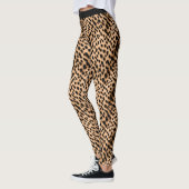 Cheetah Print Pattern Tan Brown & Black Leggings (Links)