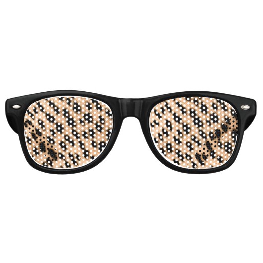 Cheetah Print Pattern Tan Brown & Black Partybrille (Vorderseite)