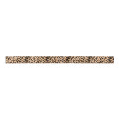 Cheetah Print Pattern Tan Brown & Black Satinband (Vorderseite)
