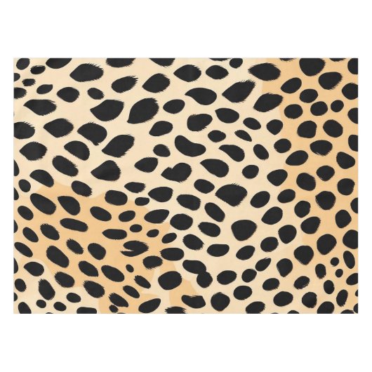 Cheetah Print Pattern Tischdecke (Vorderseite (Horizontal))