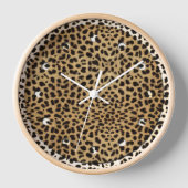 Cheetah Print pattern Uhr (Vorderseite)