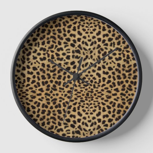 Cheetah Print pattern Uhr (Vorderseite)