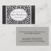 Cheetah Print | Perlen, Schiefergewebe Visitenkarte (Vorne/Hinten)