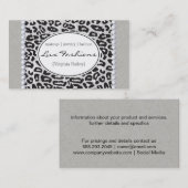 Cheetah Print | Perlen, Textur Visitenkarte (Vorne/Hinten)