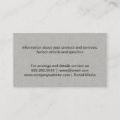 Cheetah Print | Perlen, Textur Visitenkarte (Rückseite)