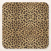 Cheetah Print Rechteckiger Pappuntersetzer (Vorderseite)