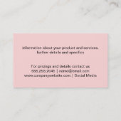 Cheetah Print (rosa) Visitenkarte (Rückseite)