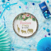 Cheetah Print Safari Glitzer Zwei Wild Geburtstag  Pappteller (Party)