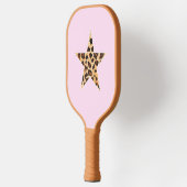 Cheetah Print Star auf Pink Pickle Ball Paddel Pickleball Schläger (Links)