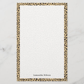 Cheetah Print Stationery Briefpapier