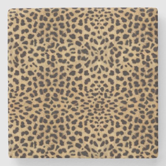 Cheetah Print Steinuntersetzer (Vorderseite)