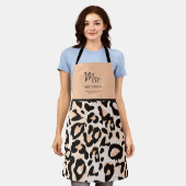 Cheetah Print Taming Kitchen Pink Chic Black Funny Schürze (Getragen)