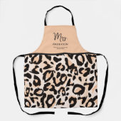 Cheetah Print Taming Kitchen Pink Chic Black Funny Schürze (Vorderseite)