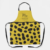 Cheetah Print Taming Kitchen Yellow Black Funny Schürze (Vorderseite)