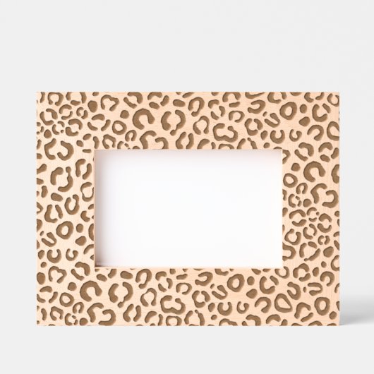 Cheetah Print Trendy Moderne Niedlich Girly Elegan Geätzte Rahmen (Vorderseite)