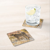 Cheetah Rechteckiger Pappuntersetzer (Vor Ort)