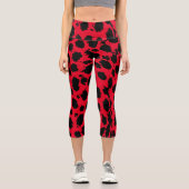 Cheetah Red Capri Leggings (Vorderseite)