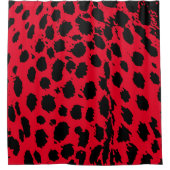 Cheetah Red Duschvorhang (Vorderseite)
