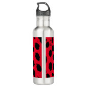 Cheetah Red Edelstahlflasche (Rückseite)
