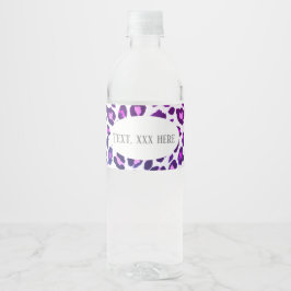 Cheetah rosa, animal+print, Leopard, Geparden Wasserflaschenetikett