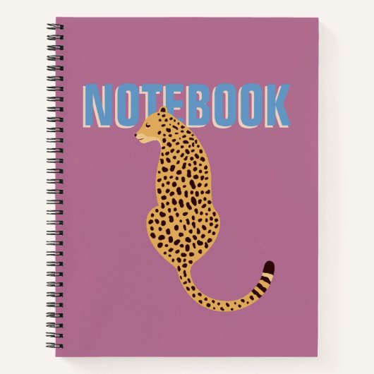 Cheetah, rosa Leopard SpiralNotebook Notizblock (Vorderseite)