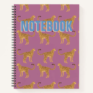 Cheetah, rosa Leopard SpiralNotebook Notizblock
